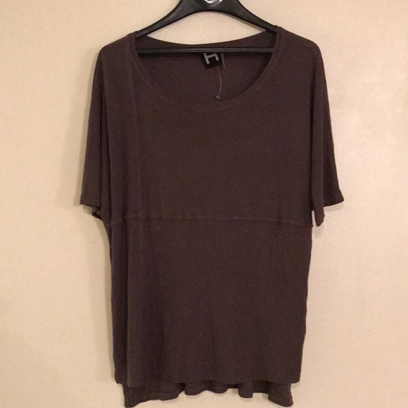 Anthropologie Tops - Anthropologie H Bordeaux ribbed Tee - S